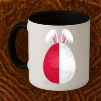 Poland Flag Egg Bunny Ears Polish Easter Sunday Great Gift Coffee Mug thumb 2