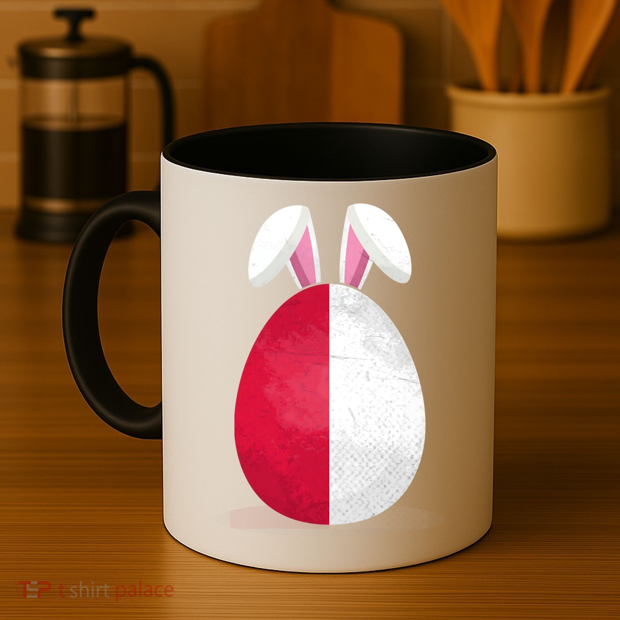 Poland Flag Egg Bunny Ears Polish Easter Sunday Great Gift Coffee Mug