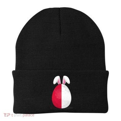 Poland Flag Egg Bunny Ears Polish Easter Sunday Great Gift Beanie