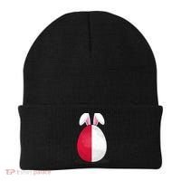 Poland Flag Egg Bunny Ears Polish Easter Sunday Great Gift Beanie thumb 0