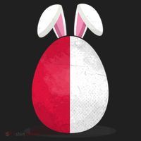 Poland Flag Egg Bunny Ears Polish Easter Sunday Great Gift Beanie thumb 2