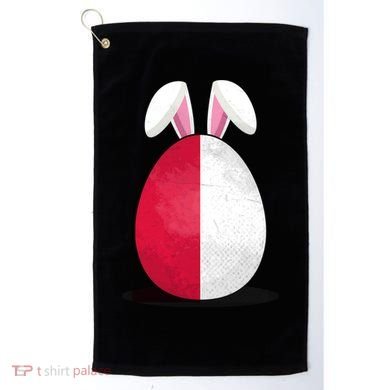 Poland Flag Egg Bunny Ears Polish Easter Sunday Great Gift Golf Towel