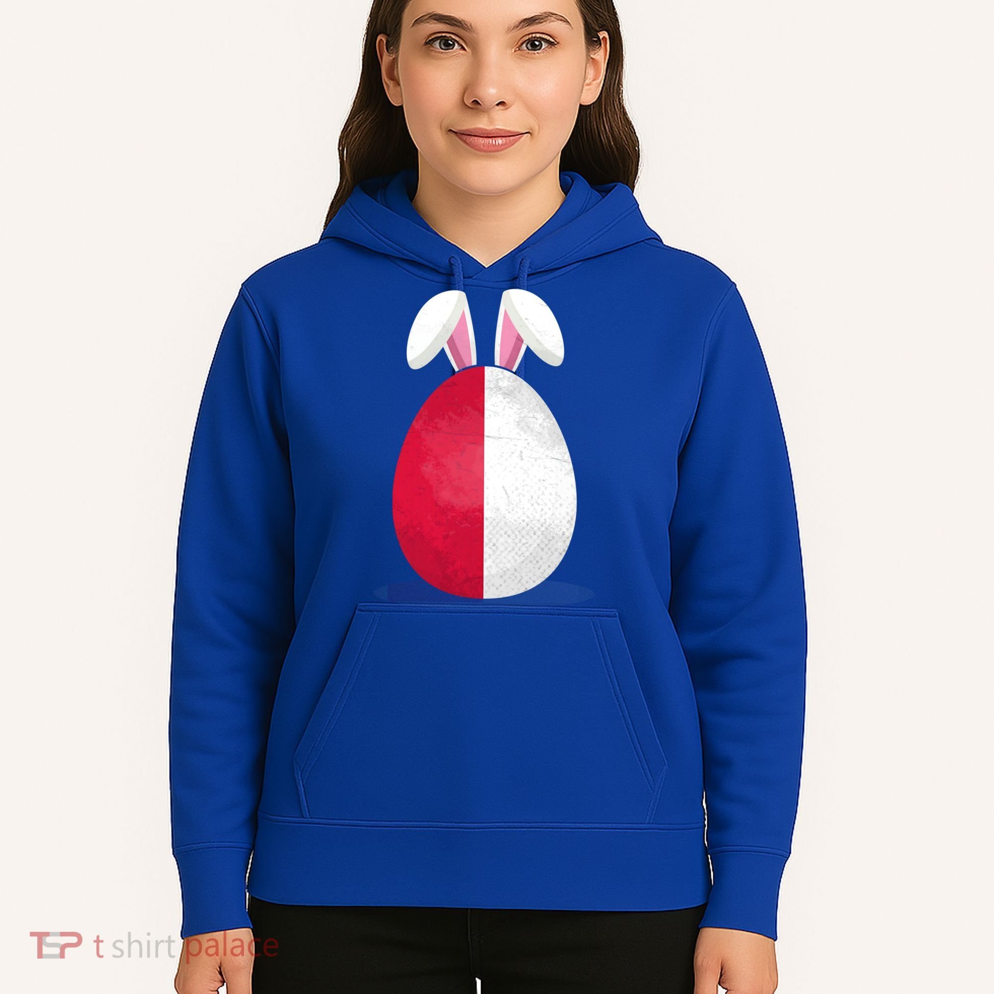 Poland Flag Egg Bunny Ears Polish Easter Sunday Great Gift Hoodie