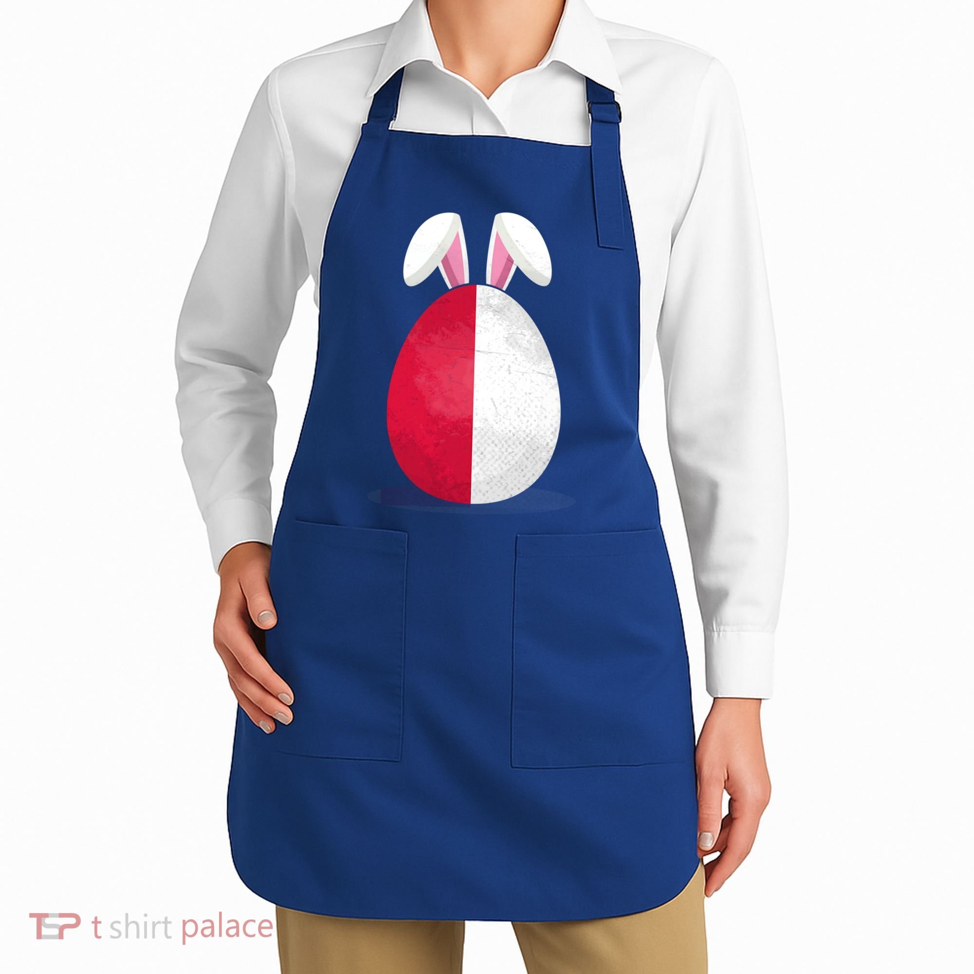 Poland Flag Egg Bunny Ears Polish Easter Sunday Great Gift Apron