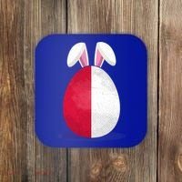 Poland Flag Egg Bunny Ears Polish Easter Sunday Great Gift Coaster thumb 0