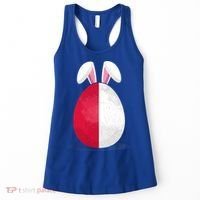 Poland Flag Egg Bunny Ears Polish Easter Sunday Great Gift Women's Tank Top thumb 0