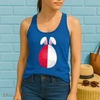 Poland Flag Egg Bunny Ears Polish Easter Sunday Great Gift Women's Tank Top thumb 2