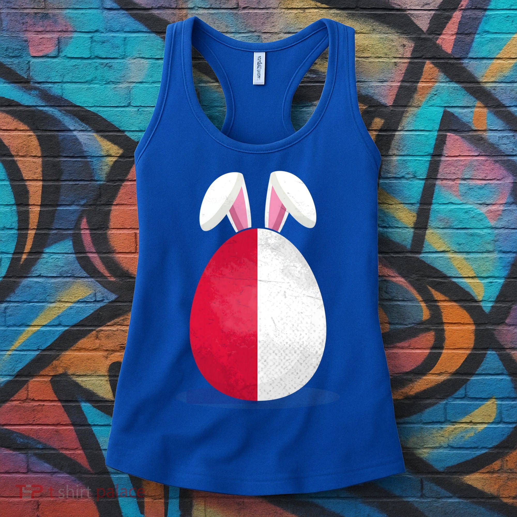 Poland Flag Egg Bunny Ears Polish Easter Sunday Great Gift Women's Tank Top