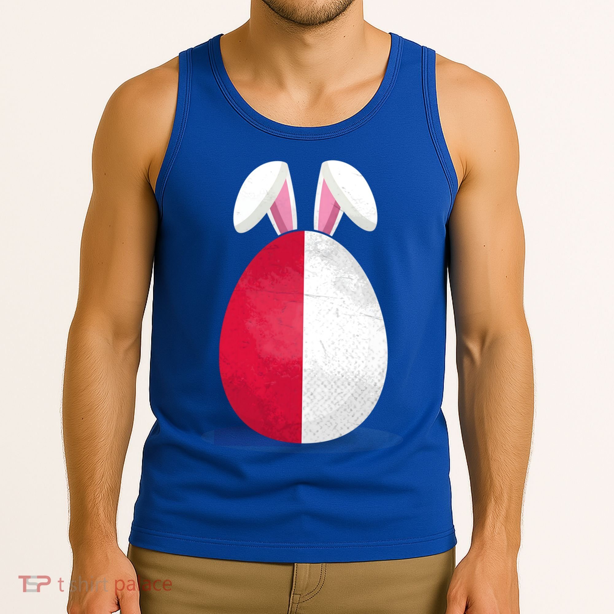 Poland Flag Egg Bunny Ears Polish Easter Sunday Great Gift Tank Top
