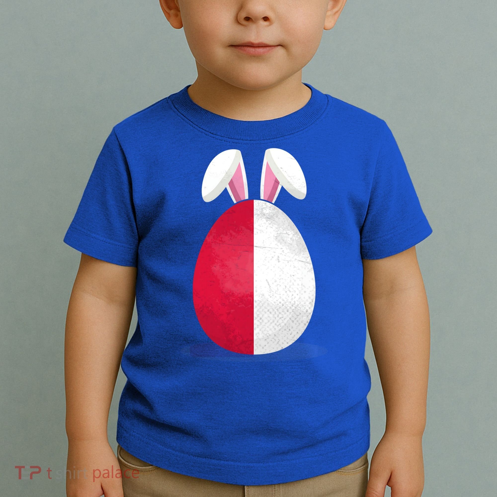 Poland Flag Egg Bunny Ears Polish Easter Sunday Great Gift Toddler T-Shirt