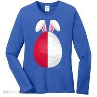 Poland Flag Egg Bunny Ears Polish Easter Sunday Great Gift Women's Long Sleeve Shirt thumb 0