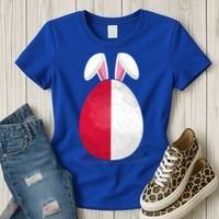 Poland Flag Egg Bunny Ears Polish Easter Sunday Great Gift Women's T-Shirt thumb 3