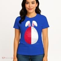 Poland Flag Egg Bunny Ears Polish Easter Sunday Great Gift Women's T-Shirt thumb 4
