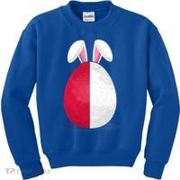 Poland Flag Egg Bunny Ears Polish Easter Sunday Great Gift Kids Sweatshirt thumb 0