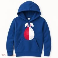 Poland Flag Egg Bunny Ears Polish Easter Sunday Great Gift Kids Hoodie thumb 0