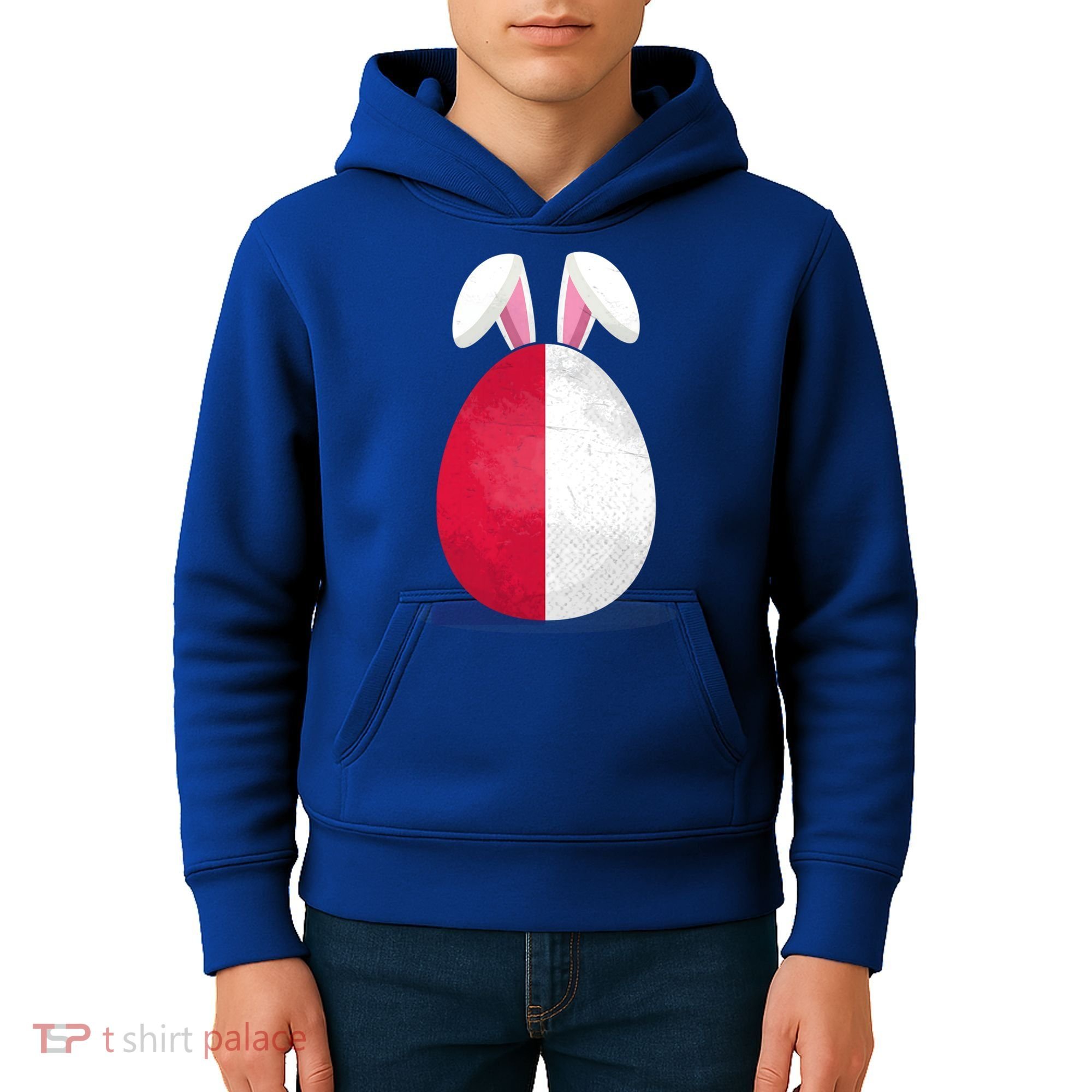 Poland Flag Egg Bunny Ears Polish Easter Sunday Great Gift Kids Hoodie
