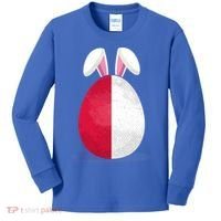 Poland Flag Egg Bunny Ears Polish Easter Sunday Great Gift Kids Long Sleeve Shirt thumb 0