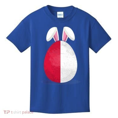 Poland Flag Egg Bunny Ears Polish Easter Sunday Great Gift Kids T-Shirt