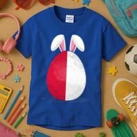 Poland Flag Egg Bunny Ears Polish Easter Sunday Great Gift Kids T-Shirt thumb 3