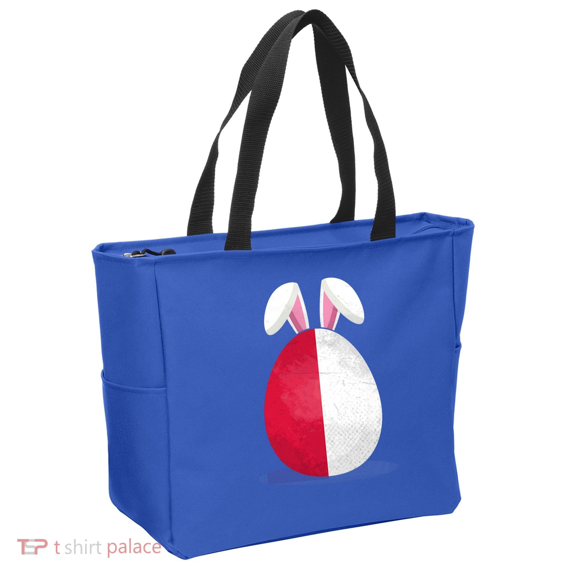 Poland Flag Egg Bunny Ears Polish Easter Sunday Great Gift Tote Bag