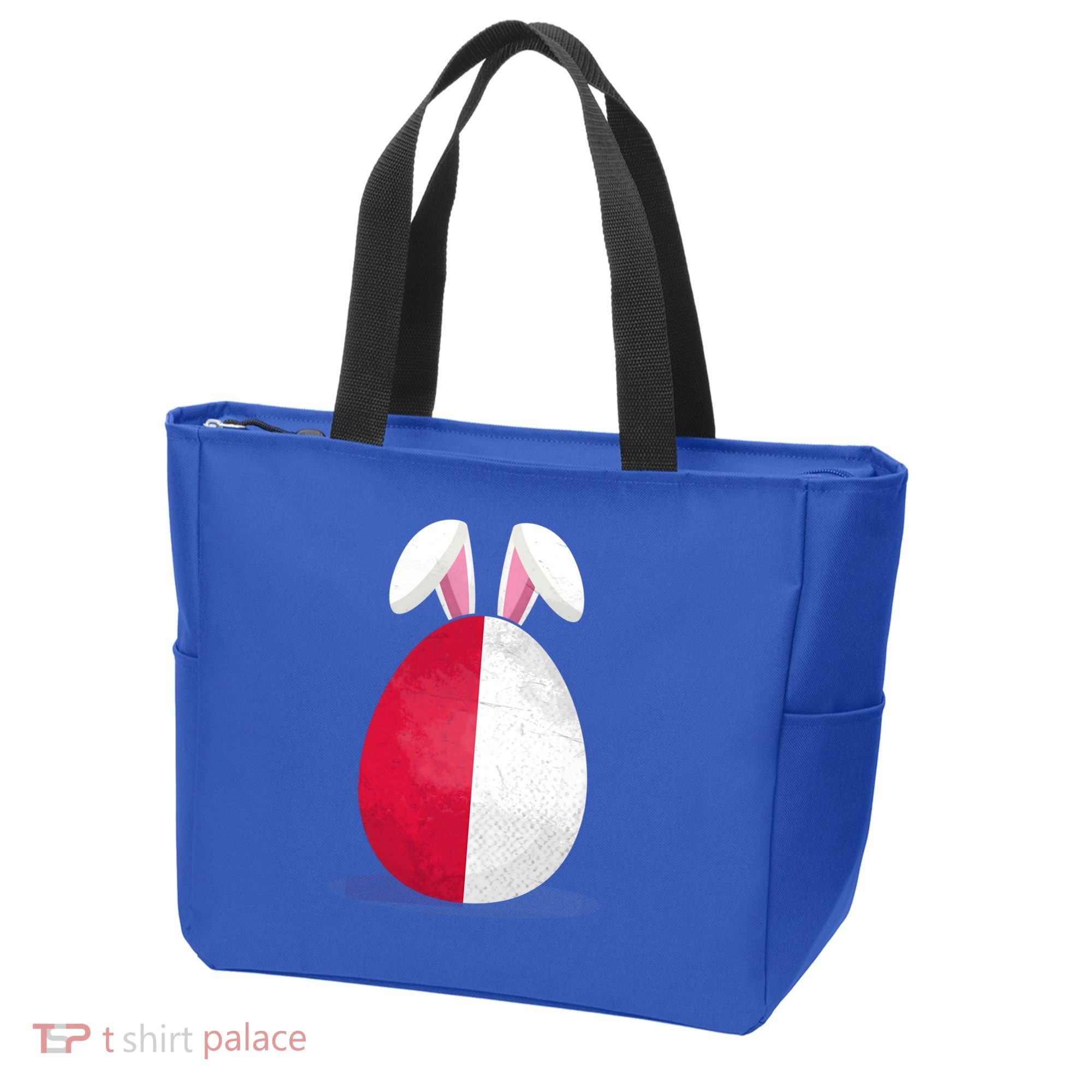 Poland Flag Egg Bunny Ears Polish Easter Sunday Great Gift Tote Bag