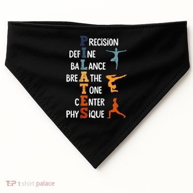 Pilates Fitness Exercise Training Pilates Lover Gift USA-Made Doggie Bandana