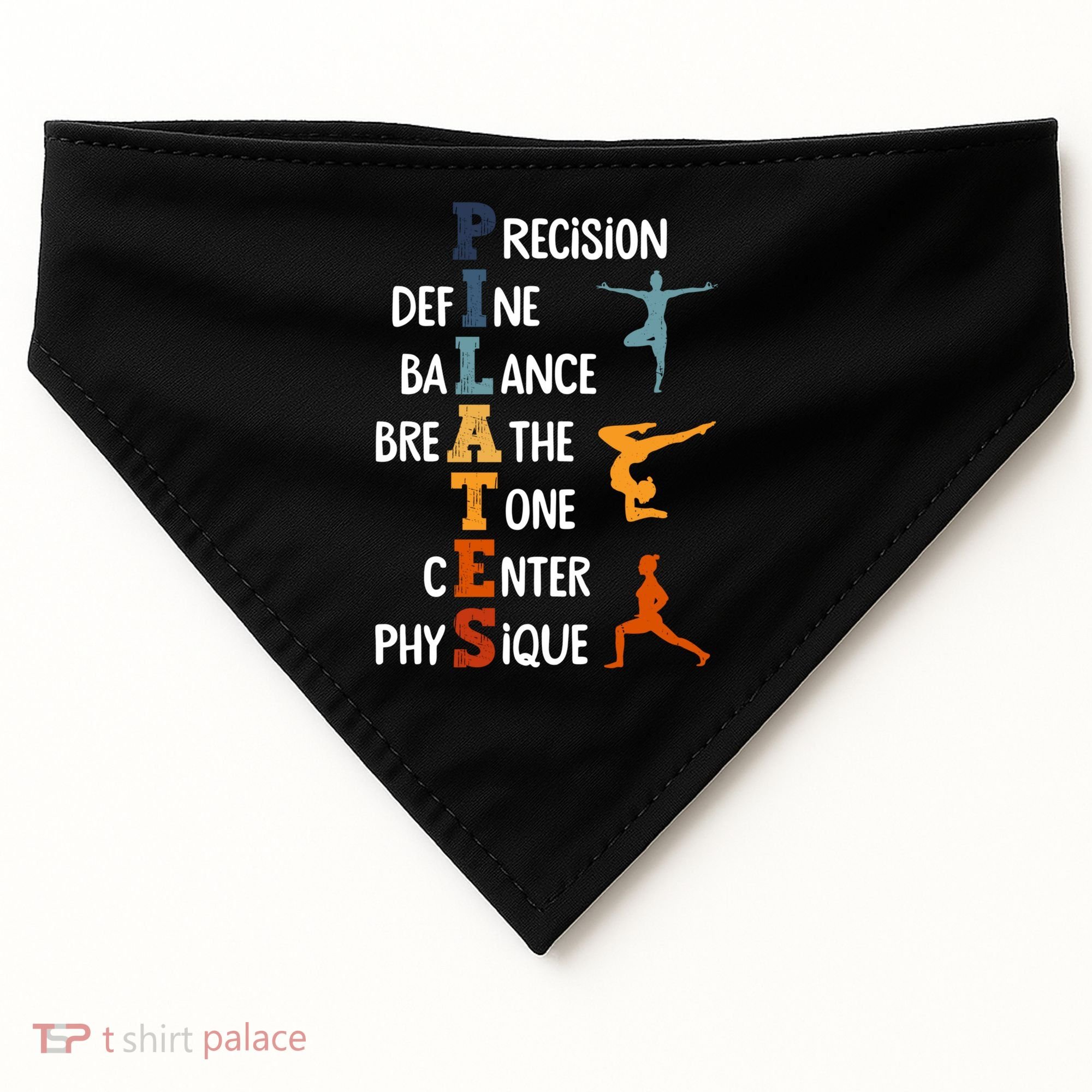 Pilates Fitness Exercise Training Pilates Lover Gift USA-Made Doggie Bandana