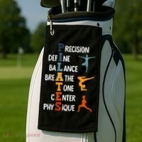 Pilates Fitness Exercise Training Pilates Lover Gift Golf Towel thumb 2