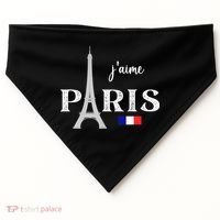 Paris France Eiffel Tower Souvenir USA-Made Doggie Bandana thumb 0