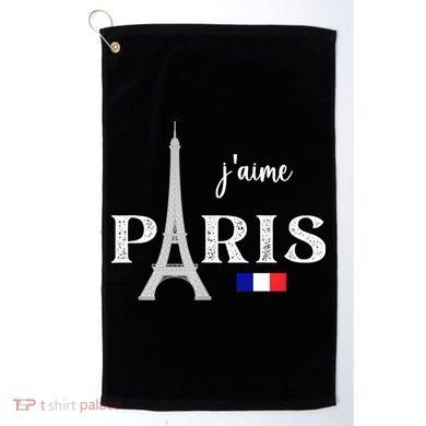 Paris France Eiffel Tower Souvenir Golf Towel