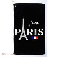 Paris France Eiffel Tower Souvenir Golf Towel thumb 0