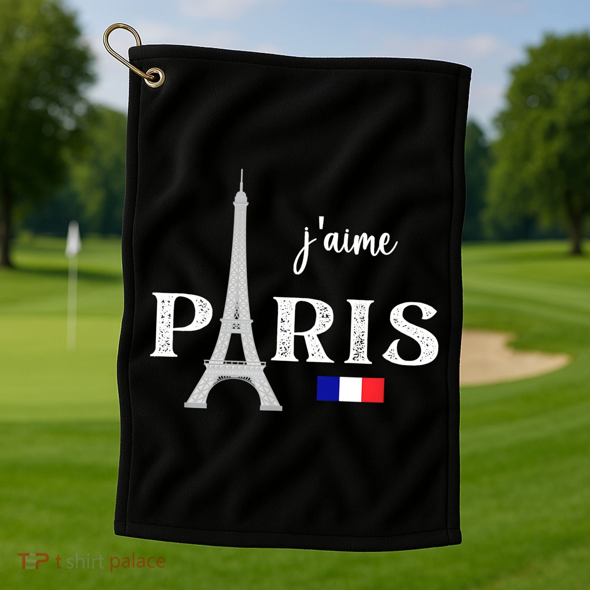 Paris France Eiffel Tower Souvenir Golf Towel