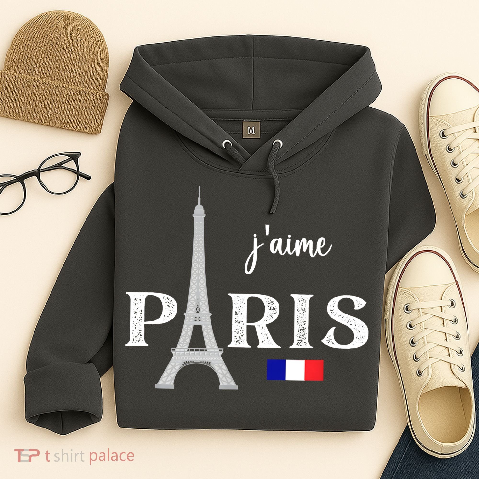 Paris France Eiffel Tower Souvenir Hoodie