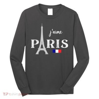 Paris France Eiffel Tower Souvenir Long Sleeve Shirt