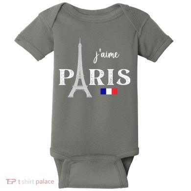 Paris France Eiffel Tower Souvenir Baby Bodysuit