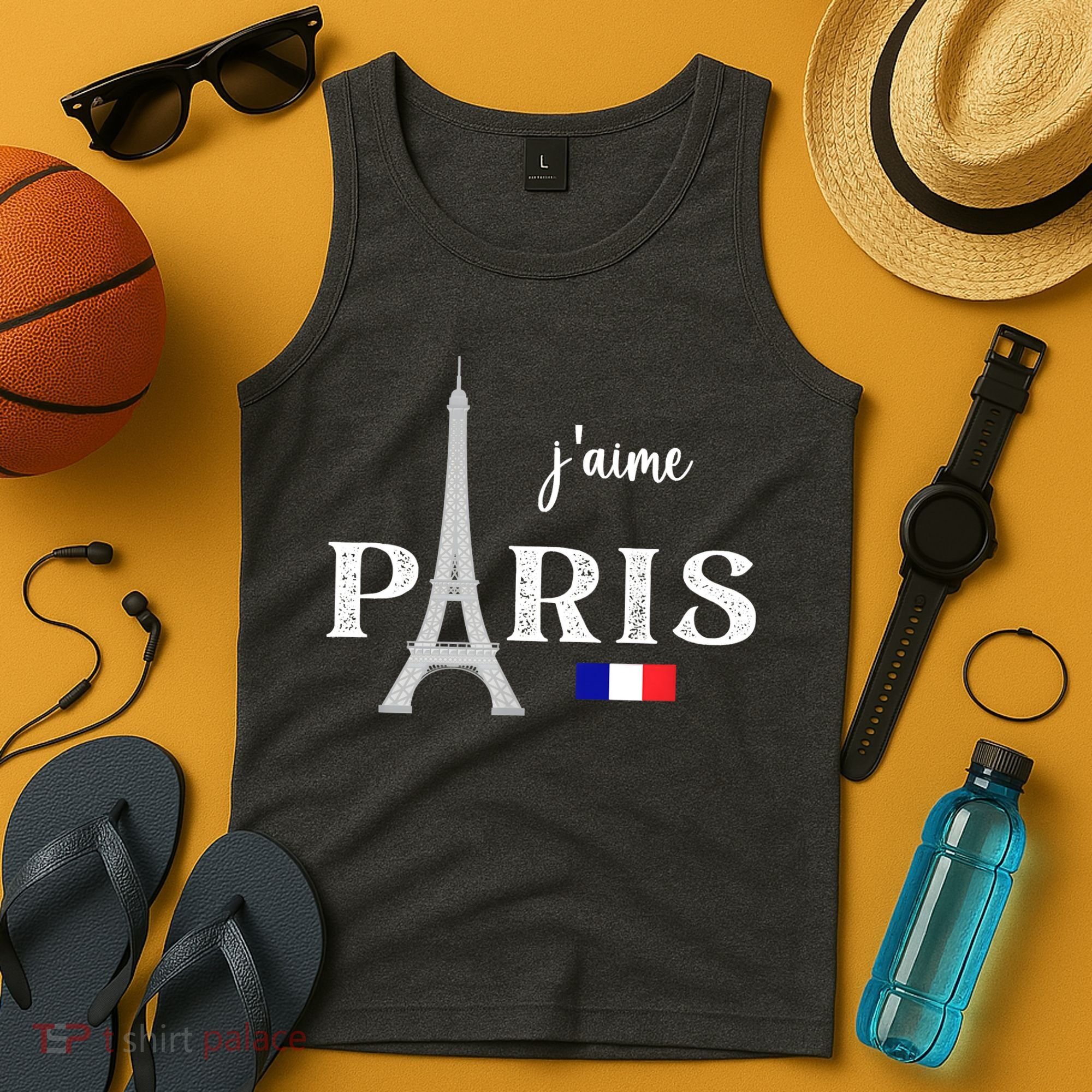 Paris France Eiffel Tower Souvenir Tank Top