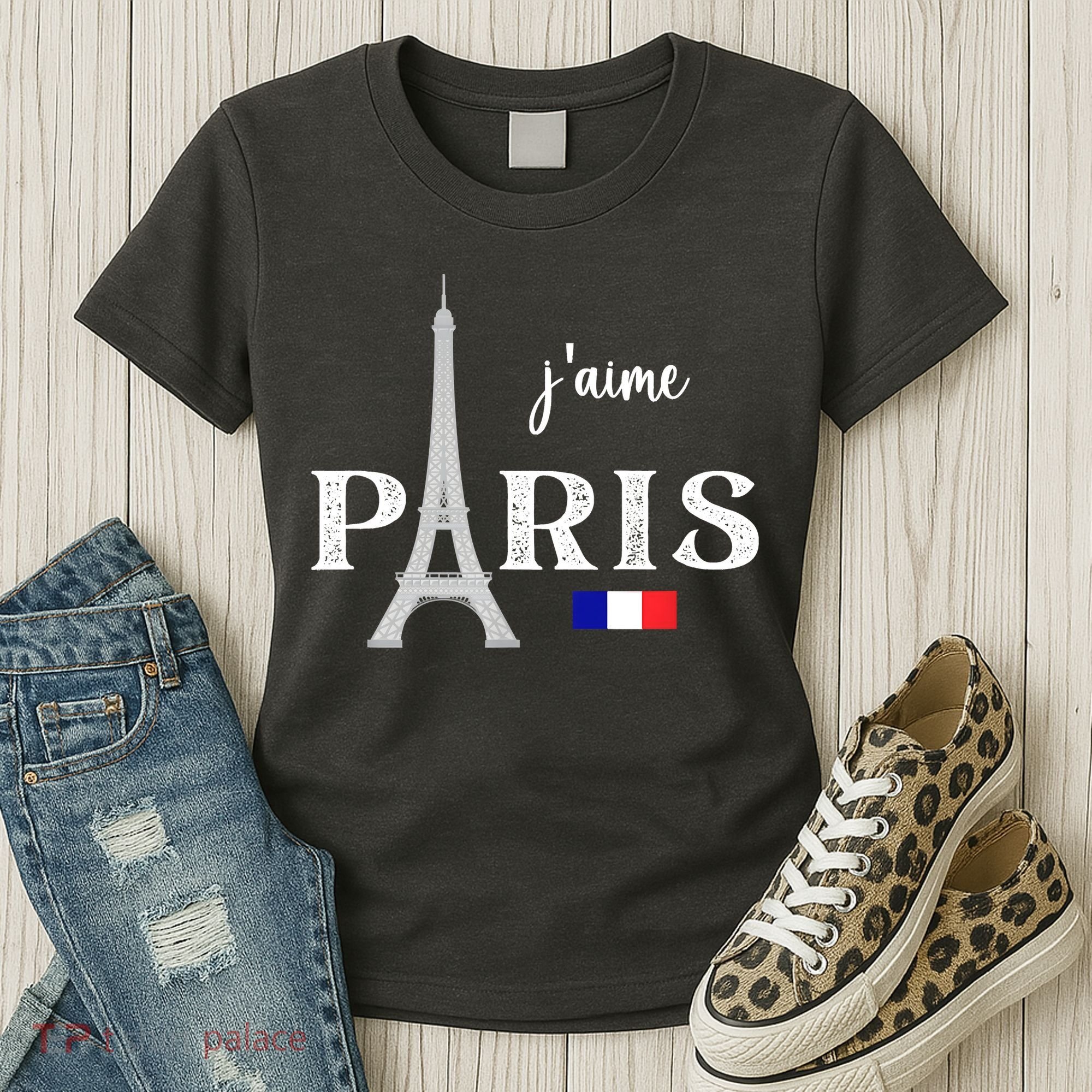 Paris France Eiffel Tower Souvenir Women's T-Shirt