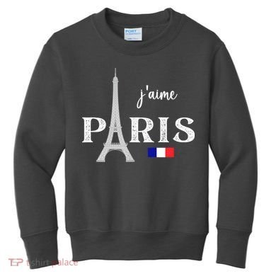 Paris France Eiffel Tower Souvenir Kids Sweatshirt
