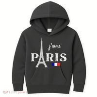 Paris France Eiffel Tower Souvenir Kids Hoodie thumb 0