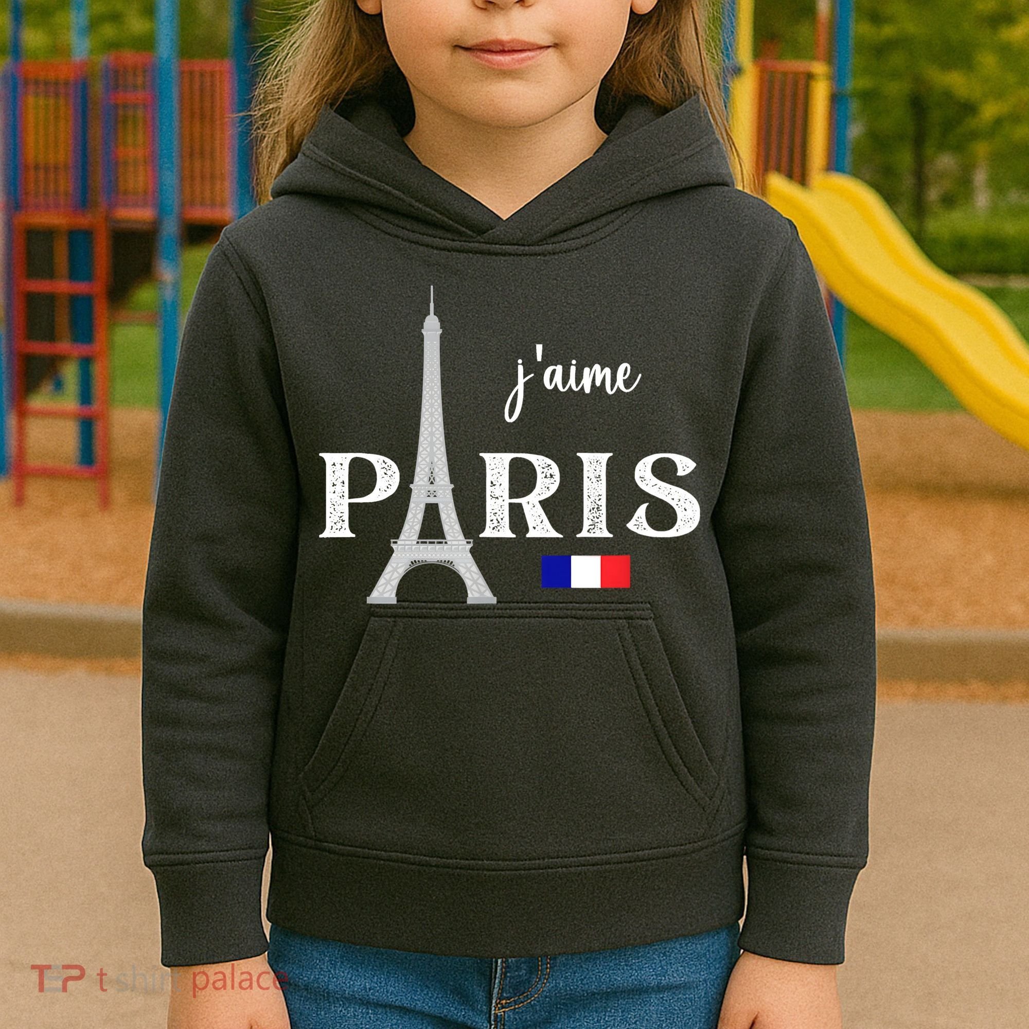 Paris France Eiffel Tower Souvenir Kids Hoodie