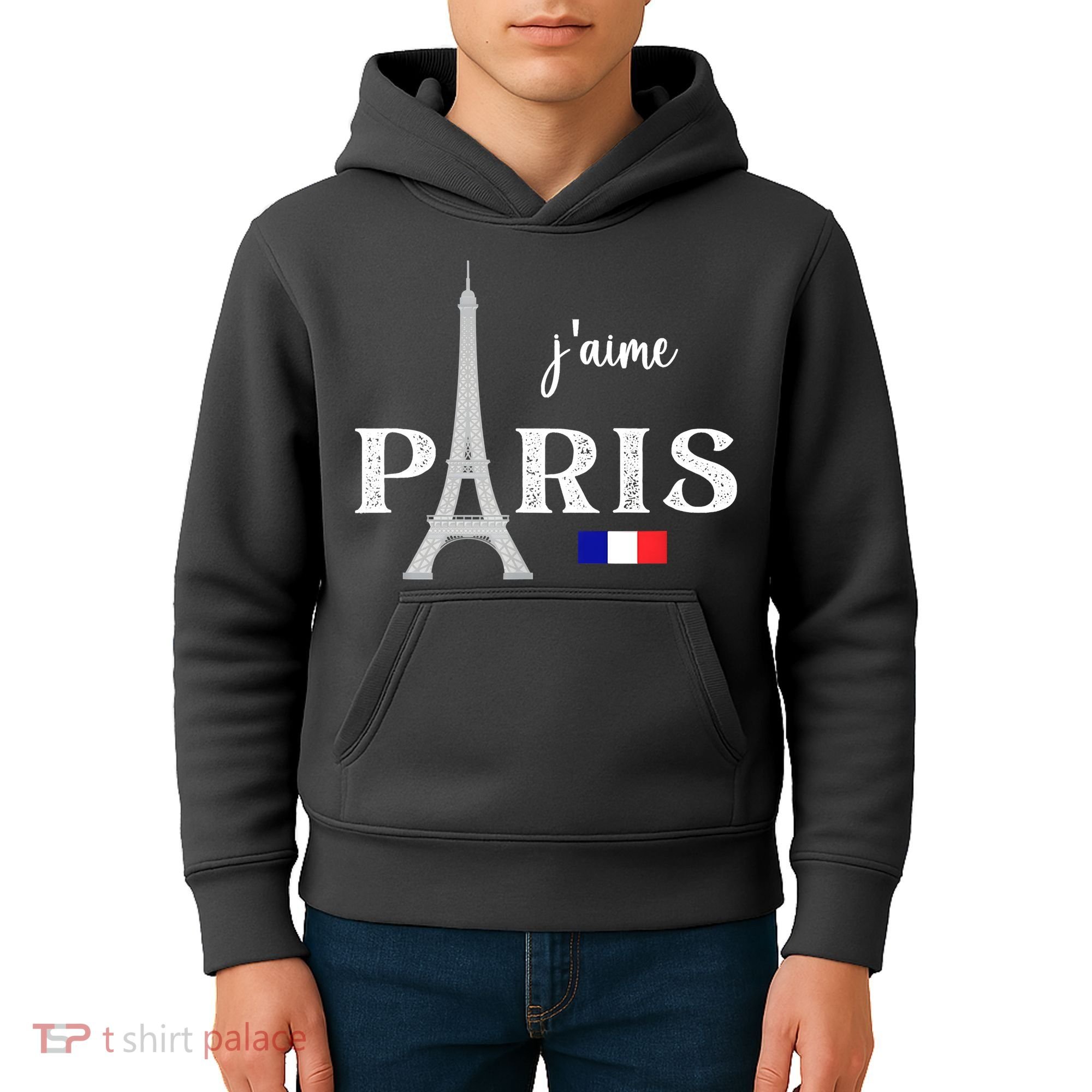 Paris France Eiffel Tower Souvenir Kids Hoodie