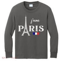 Paris France Eiffel Tower Souvenir Kids Long Sleeve Shirt thumb 0
