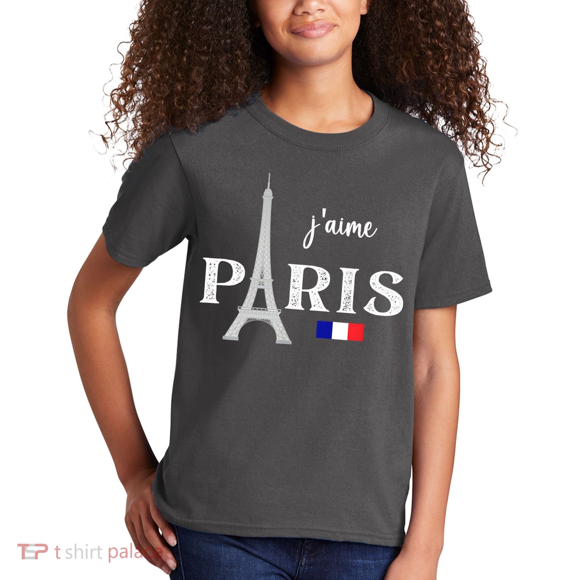 Paris France Eiffel Tower Souvenir Kids T-Shirt