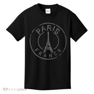 Paris France Eiffel Tower Love Kids T-Shirt