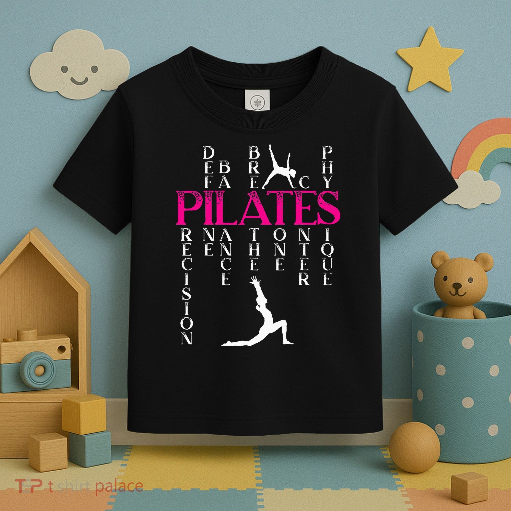 Pilates Fitness Exercise Training Contrology Meditation Toddler T-Shirt