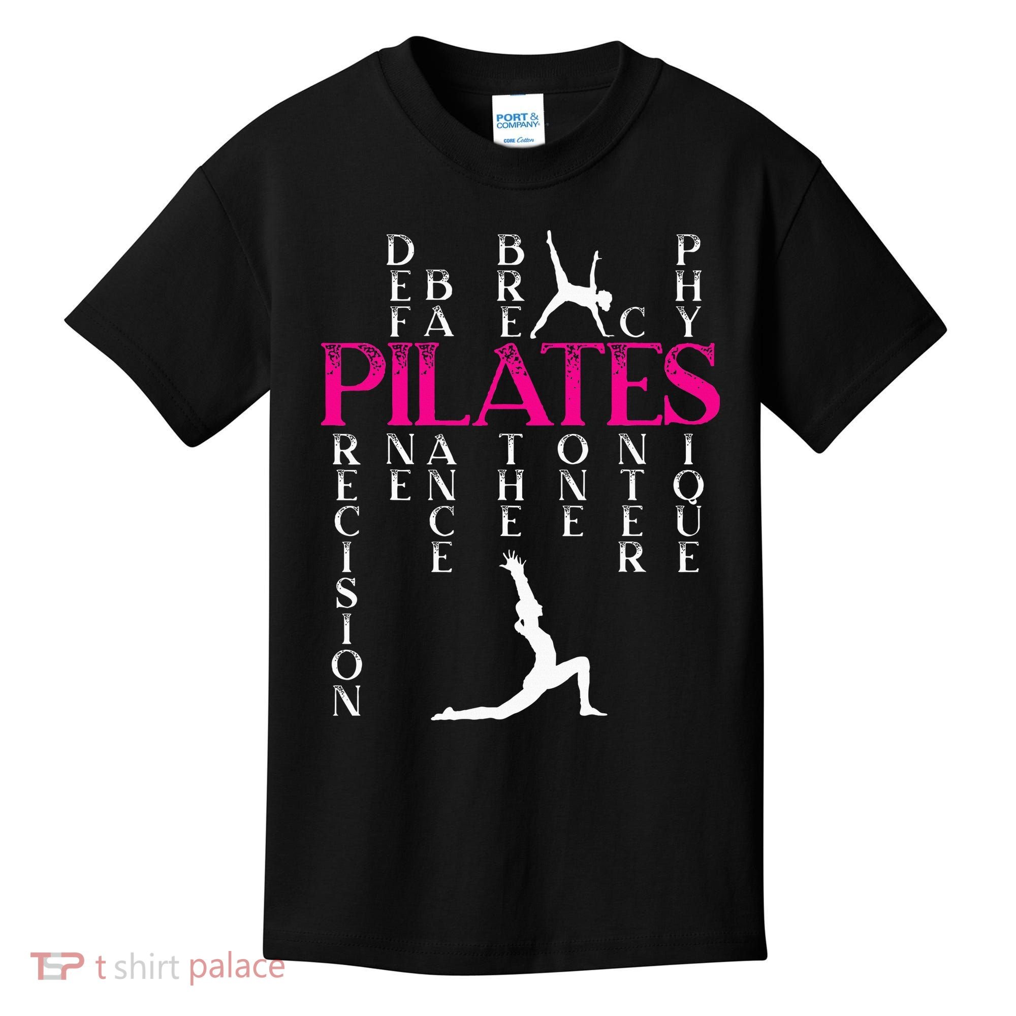 Pilates Fitness Exercise Training Contrology Meditation Kids T-Shirt