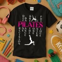 Pilates Fitness Exercise Training Contrology Meditation Kids T-Shirt thumb 3