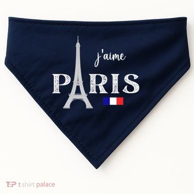 Paris France Eiffel Tower Souvenir USA-Made Doggie Bandana