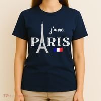 Paris France Eiffel Tower Souvenir T-Shirt thumb 4