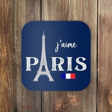 Paris France Eiffel Tower Souvenir Coaster